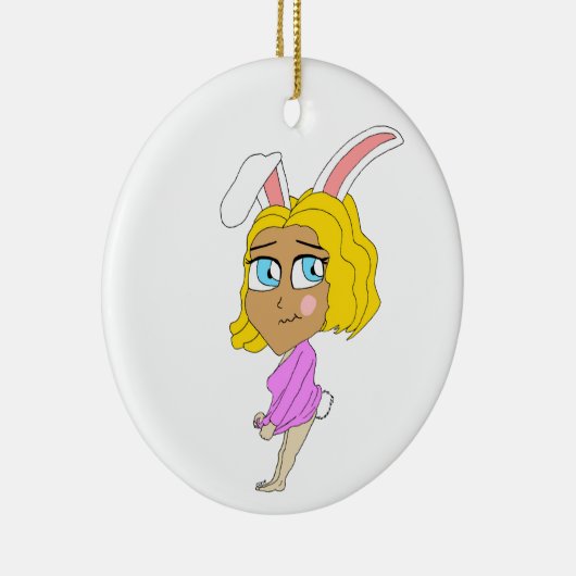 Chibi Bunnygirl Keramik Ornament (Rechts)