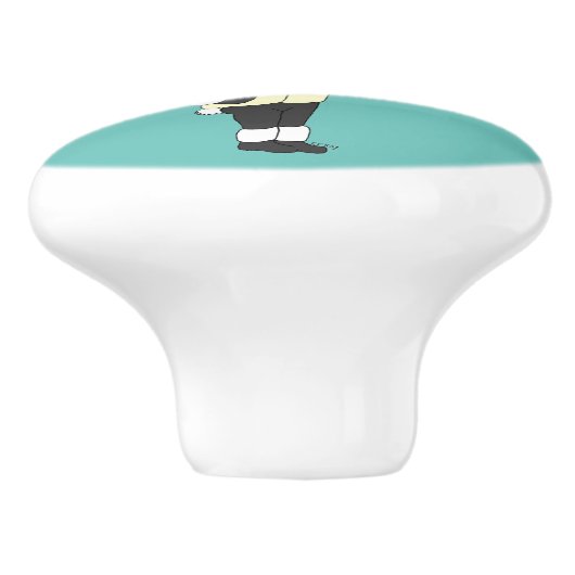 Chibi Bunnygirl Keramikknauf (Seitenansicht)