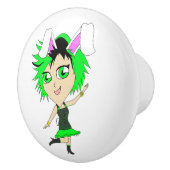 Chibi Bunnygirl Keramikknauf (Rechts)