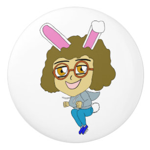 Chibi Bunnygirl Keramikknauf