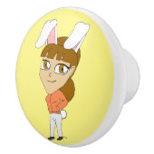 Chibi Bunnygirl Keramikknauf (Rechts)