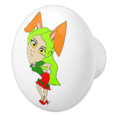 Chibi Bunnygirl Keramikknauf (Rechts)