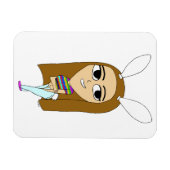 Chibi Bunnygirl Magnet (Horizontal)