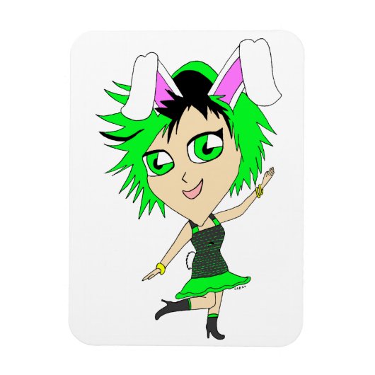 Chibi Bunnygirl Magnet (Vertikal)