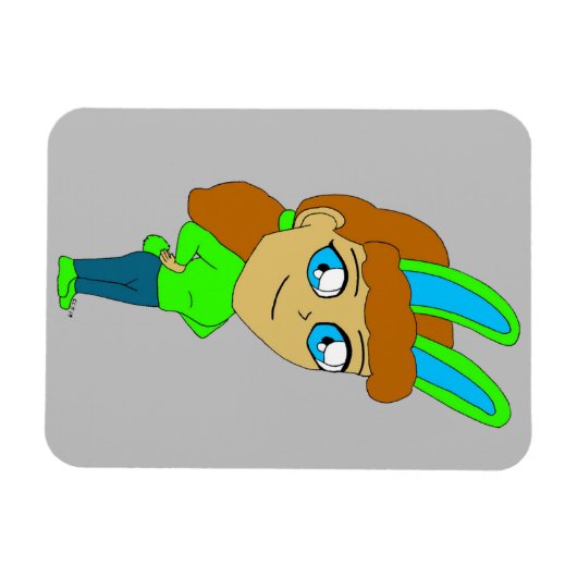 Chibi Bunnygirl Magnet (Horizontal)