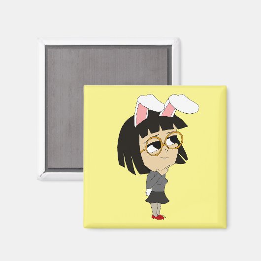 Chibi Bunnygirl Magnet (Vorderseite/Rückseite)