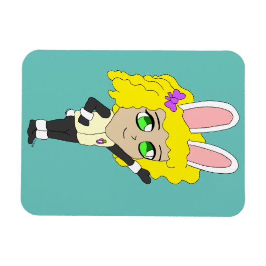 Chibi Bunnygirl Magnet (Horizontal)