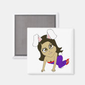Chibi Bunnygirl Magnet (Vorderseite/Rückseite)