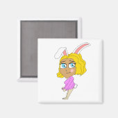 Chibi Bunnygirl Magnet (Vorderseite/Rückseite)