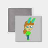 Chibi Bunnygirl Magnet (Vorderseite/Rückseite)