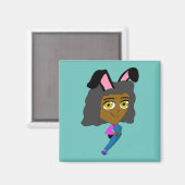 Chibi Bunnygirl Magnet (Vorderseite/Rückseite)