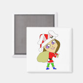 Chibi Bunnygirl Magnet (Vorderseite/Rückseite)