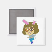 Chibi Bunnygirl Magnet (Vorderseite/Rückseite)