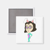 Chibi Bunnygirl Magnet (Vorderseite/Rückseite)