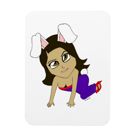 Chibi-Bunnygirl-Magnet Magnet (Vertikal)