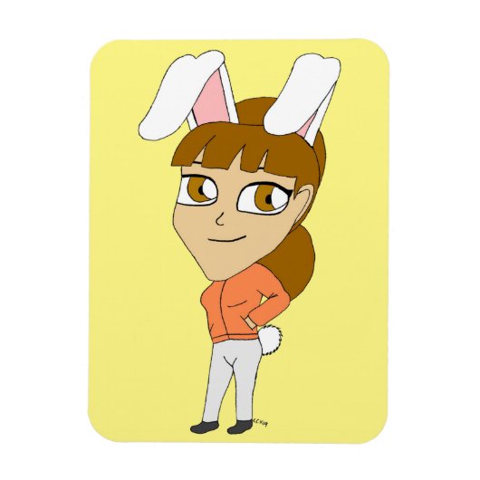 Chibi-Bunnygirl-Magnet Magnet (Vertikal)