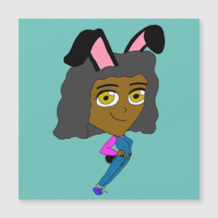 Chibi Bunnygirl Magnetkarte