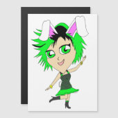 Chibi Bunnygirl Magnetkarte (Vorne/Hinten)
