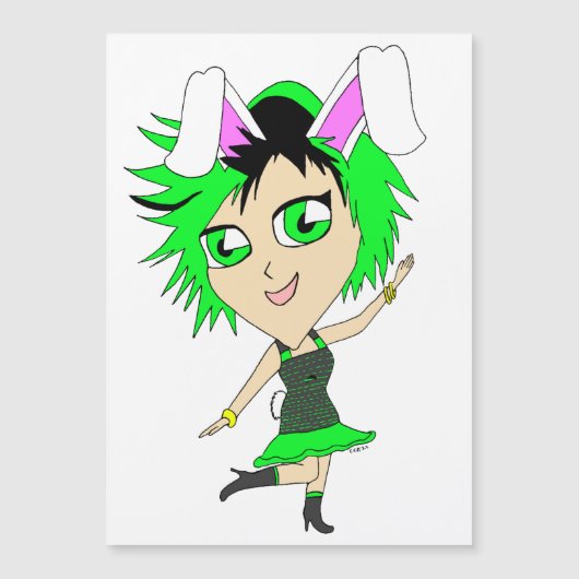 Chibi Bunnygirl Magnetkarte (Vorderseite)
