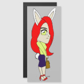 Chibi Bunnygirl Magnetkarte (Vorne/Hinten)