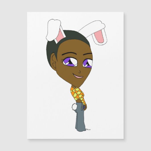 Chibi Bunnygirl Magnetkarte (Vorderseite)
