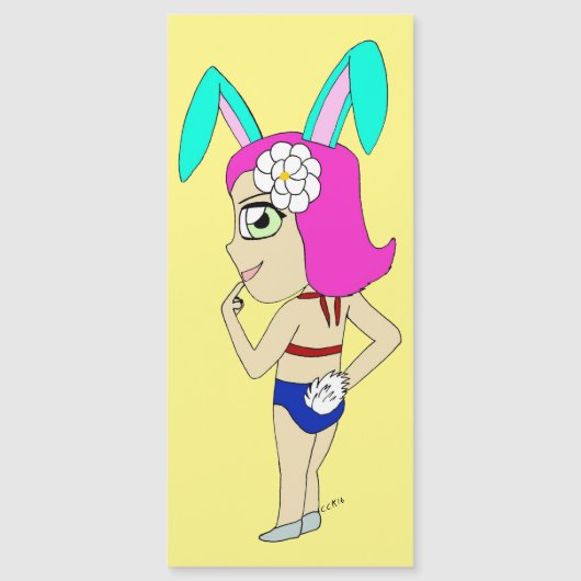 Chibi Bunnygirl Magnetkarte (Vorderseite)