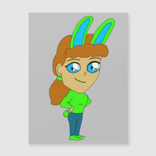 Chibi Bunnygirl Magnetkarte