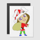 Chibi Bunnygirl Magnetkarte (Vorne/Hinten)