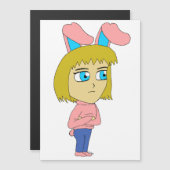 Chibi Bunnygirl Magnetkarte (Vorne/Hinten)