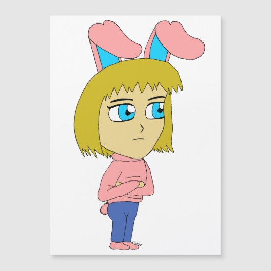 Chibi Bunnygirl Magnetkarte (Vorderseite)