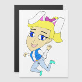 Chibi Bunnygirl Magnetkarte (Vorne/Hinten)