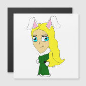 Chibi Bunnygirl Magnetkarte (Vorne/Hinten)