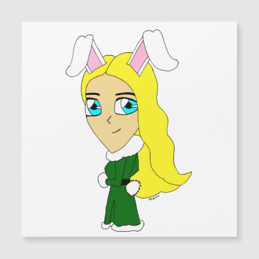 Chibi Bunnygirl Magnetkarte (Vorderseite)