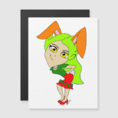 Chibi Bunnygirl Magnetkarte (Vorne/Hinten)