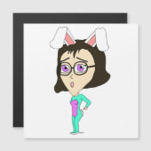 Chibi Bunnygirl Magnetkarte (Vorne/Hinten)