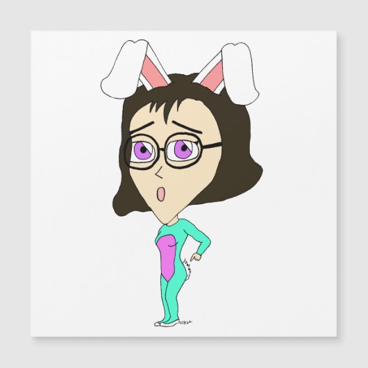 Chibi Bunnygirl Magnetkarte (Vorderseite)