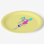 Chibi Bunnygirl Pappteller (Schrägansicht)