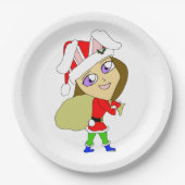 Chibi Bunnygirl Pappteller (Vorderseite)