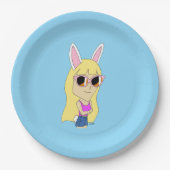 Chibi Bunnygirl Pappteller (Vorderseite)