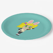Chibi Bunnygirl Pappteller (Schrägansicht)