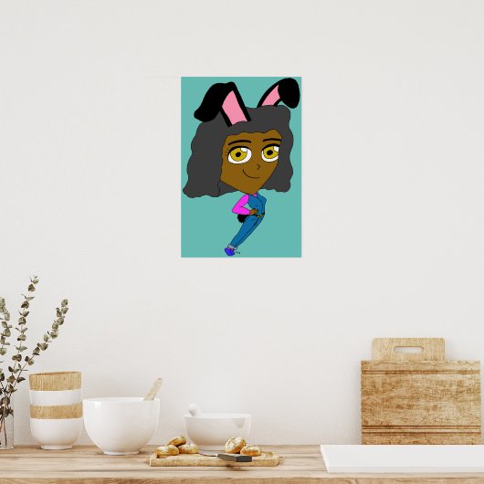 Chibi Bunnygirl Poster (Küche)
