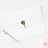 Chibi Bunnygirl Quadratischer Aufkleber (Umschlag)