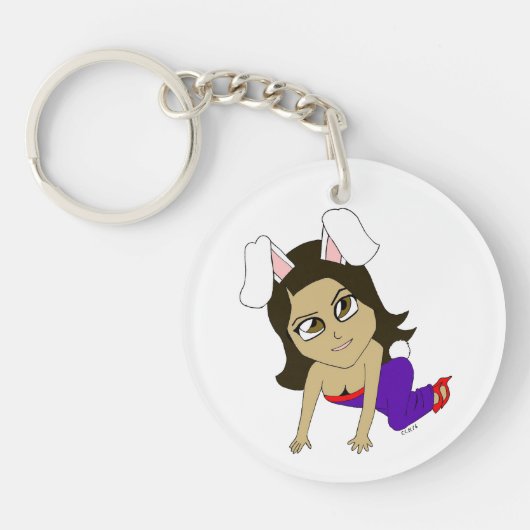 Chibi Bunnygirl Schlüsselanhänger (Vorderseite)