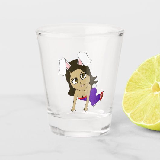 Chibi Bunnygirl Schnapsglas (Vorderseite)