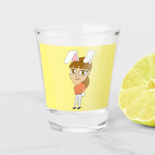 Chibi Bunnygirl Schnapsglas (Vorderseite)