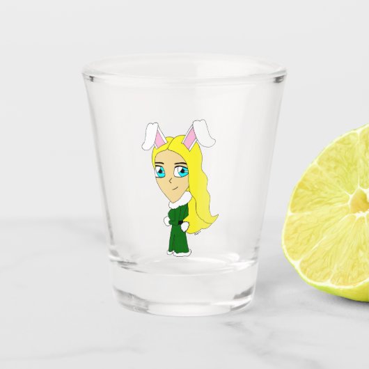 Chibi Bunnygirl Schnapsglas (Vorderseite)