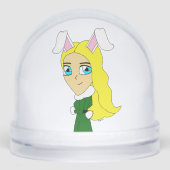 Chibi Bunnygirl Schneekugeln (Vorderseite)