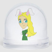 Chibi Bunnygirl Schneekugeln (Rückseite)