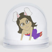 Chibi Bunnygirl Schneekugeln (Vorderseite)