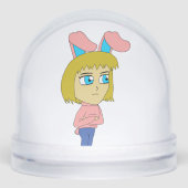 Chibi Bunnygirl Schneekugeln (Vorderseite)